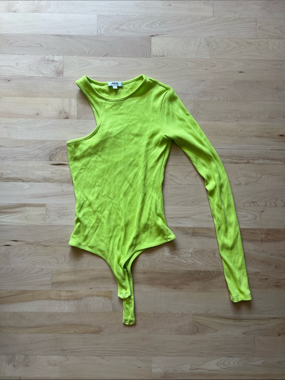 Agolde Neon Lime Ribbed Tank